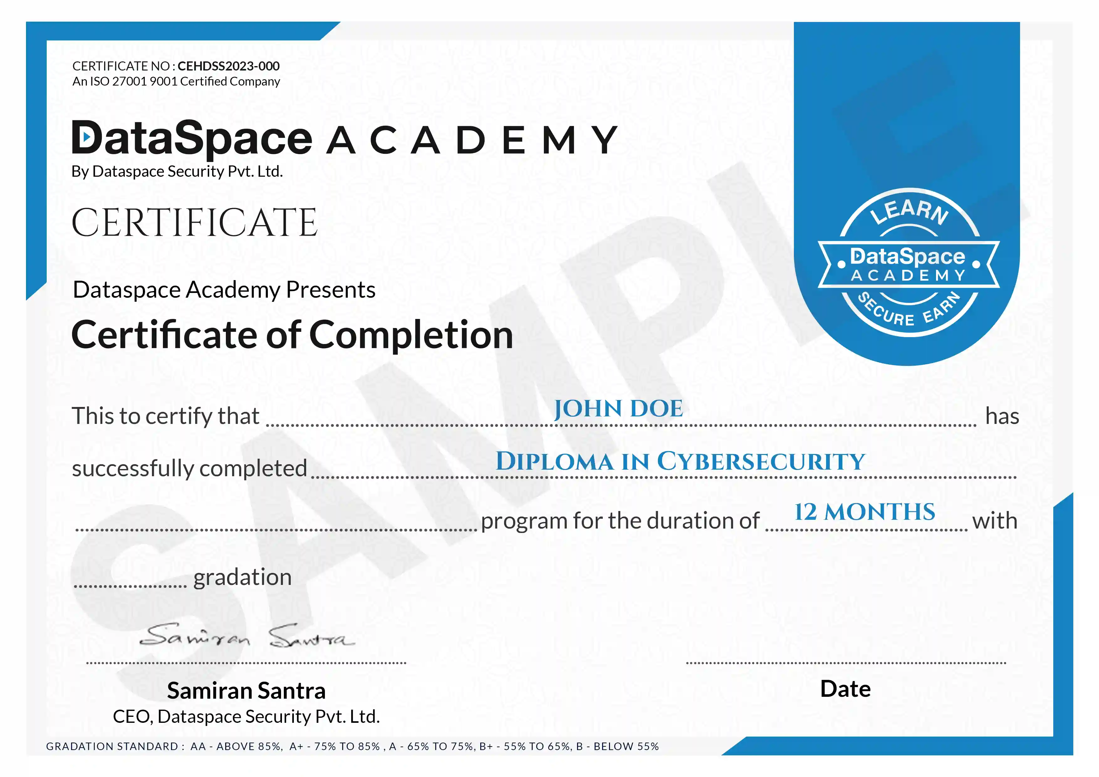 Certificate of Completion